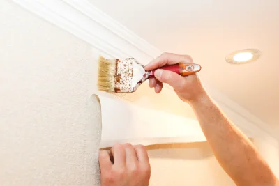 Pose de papier peint à l'Habit — revêtements muraux et toiles de verre